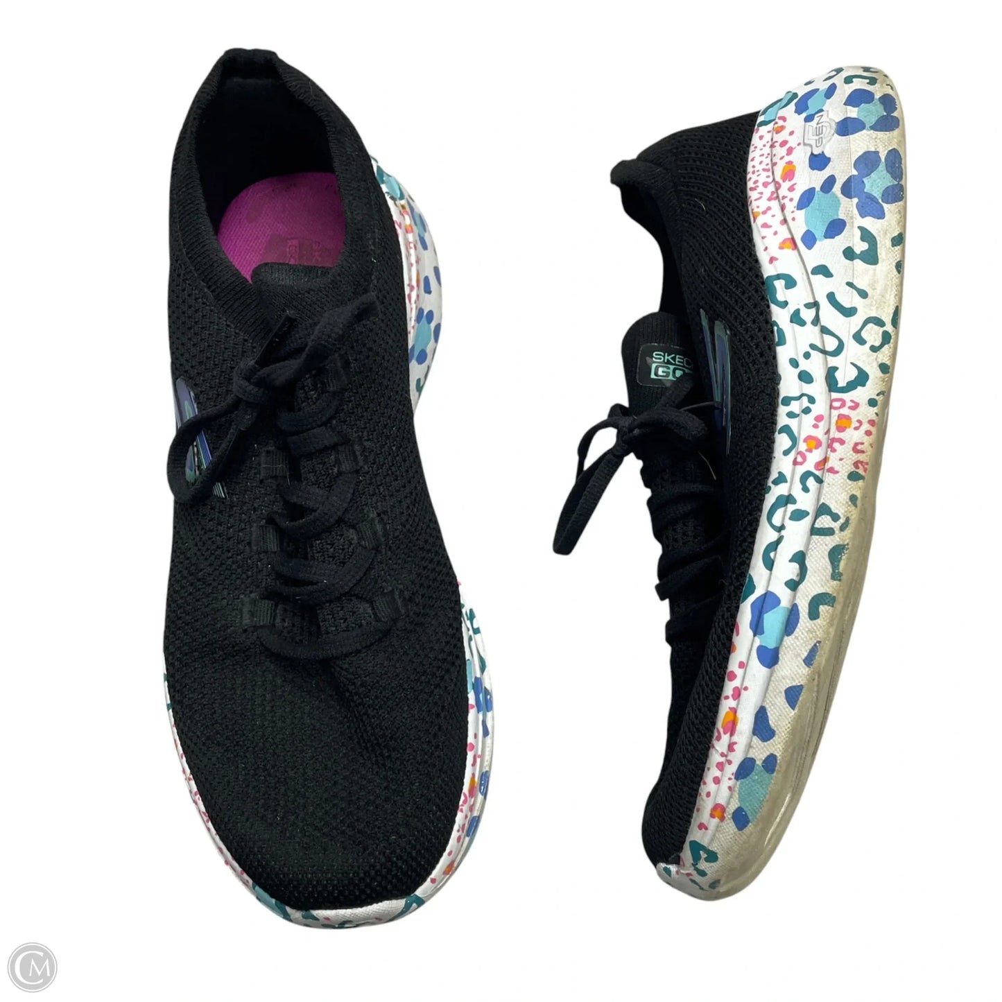 Shoes Athletic By Skechers In Black & White, Size: 8.5