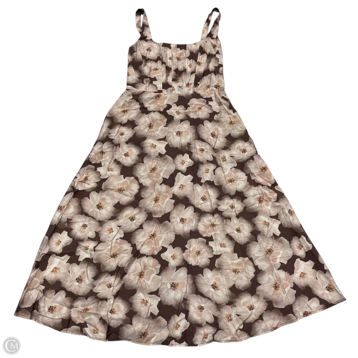 Dress Casual Midi By Melloday In Brown, Size: Xs