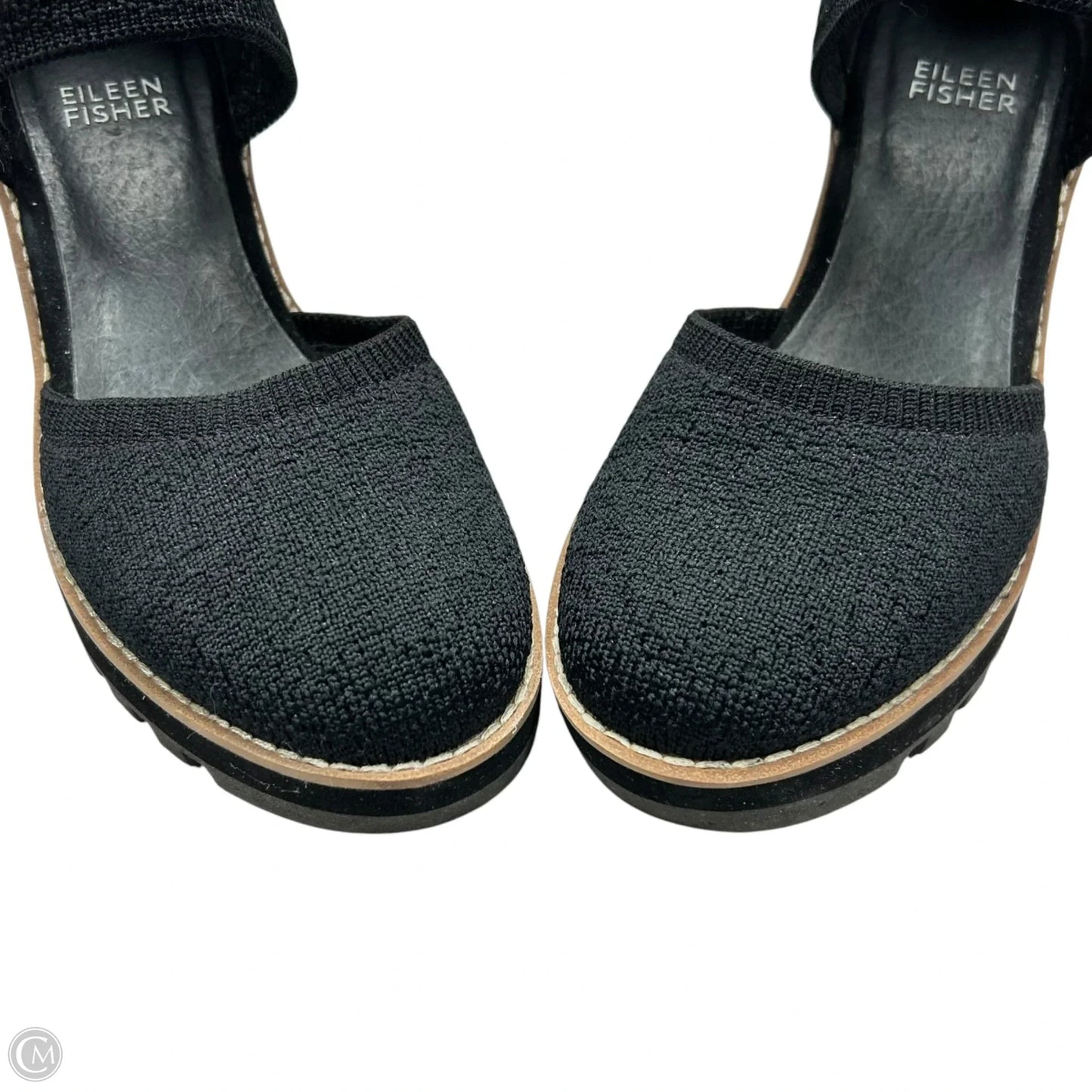 Sandals Heels Wedge By Eileen Fisher In Black, Size: 6