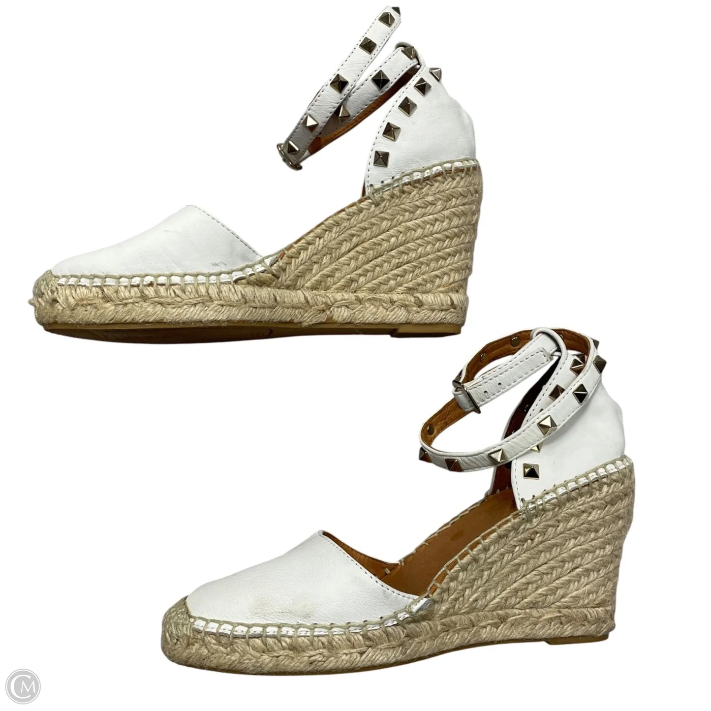 Sandals Heels Wedge By Maupol In White, Size: 6.5