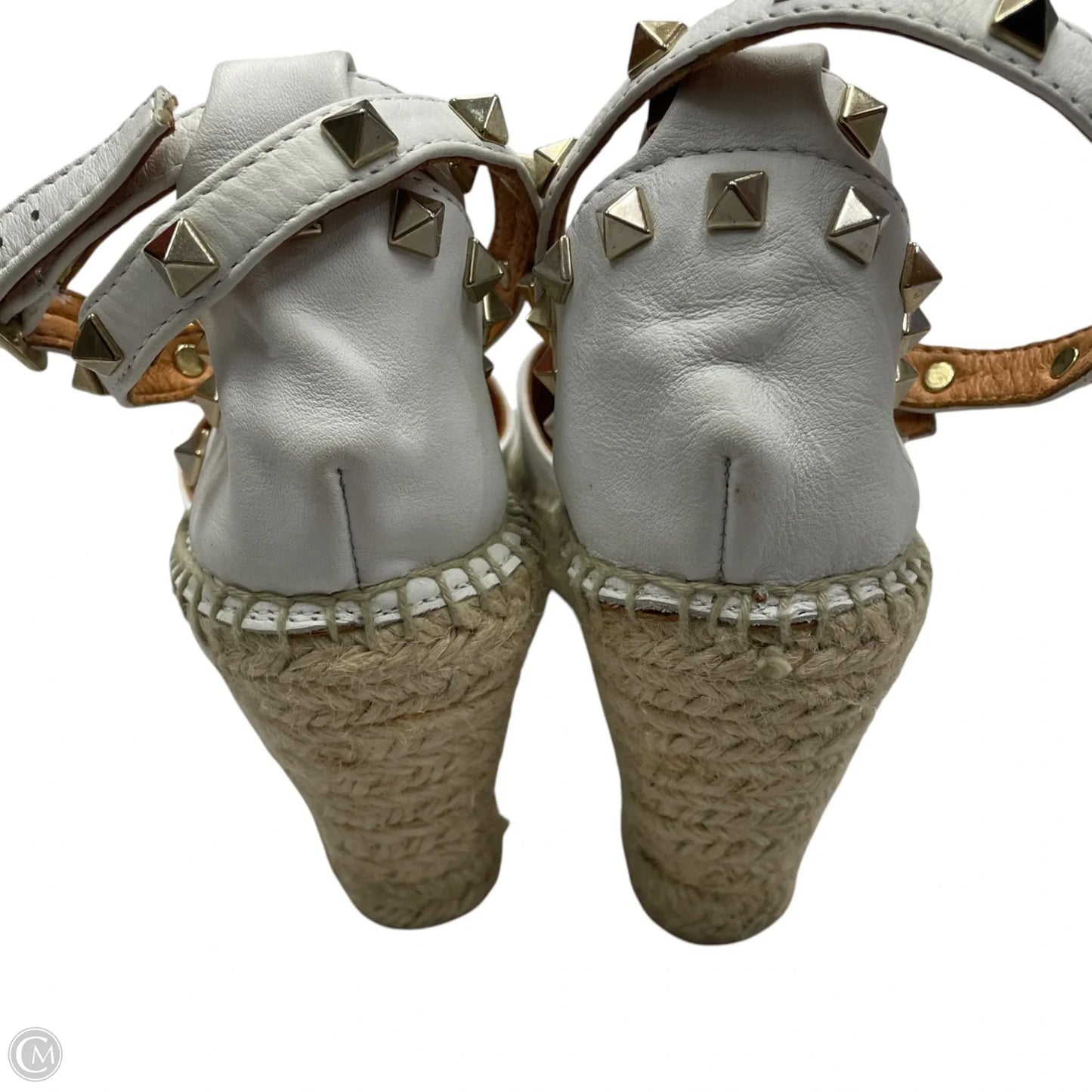 Sandals Heels Wedge By Maupol In White, Size: 6.5