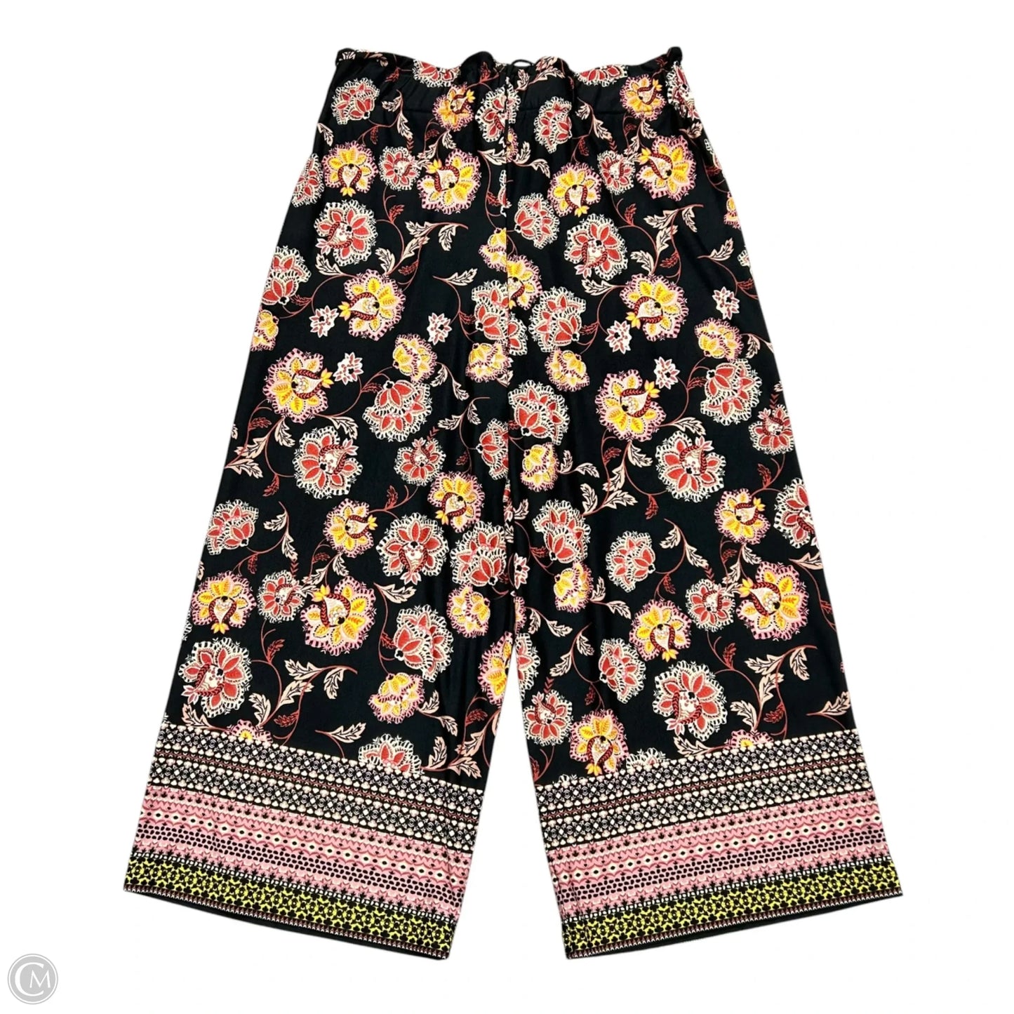 Pants Wide Leg By John Paul Richard In Black & Pink, Size: Xl