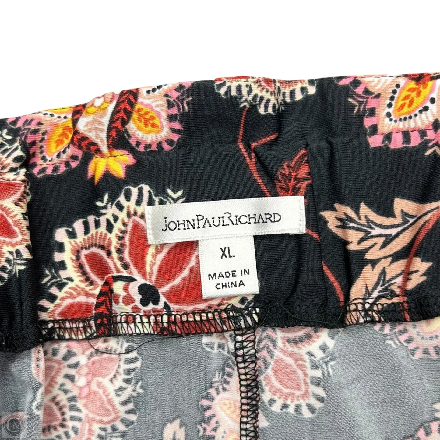 Pants Wide Leg By John Paul Richard In Black & Pink, Size: Xl