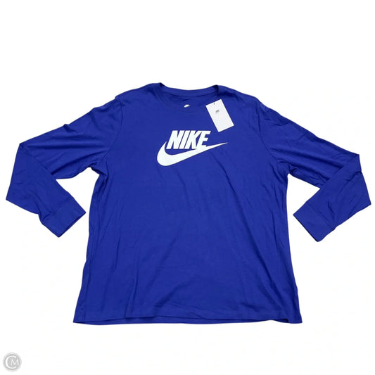 Athletic Top Long Sleeve Crewneck By Nike Apparel In Purple, Size: Xxl