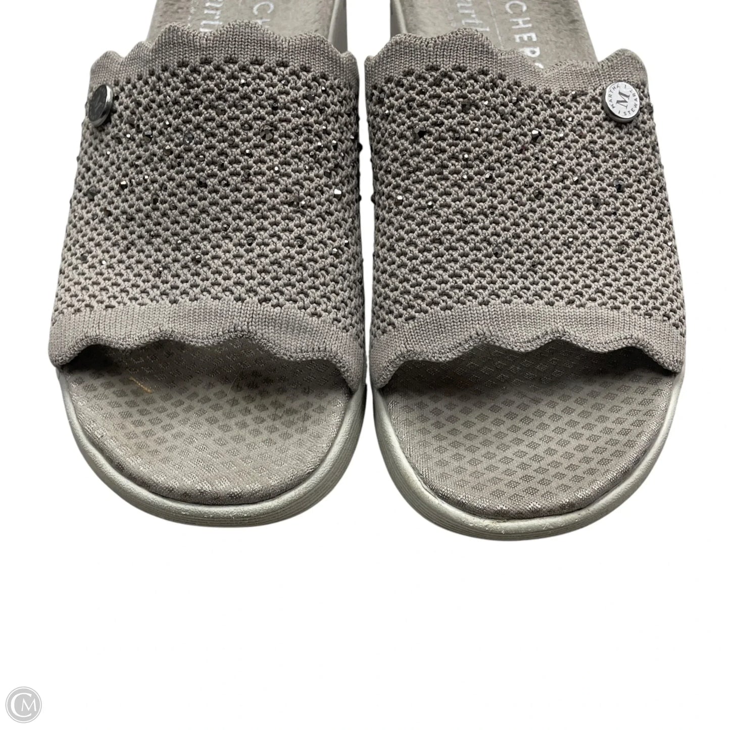 Sandals Heels Wedge By Skechers In Taupe, Size: 7
