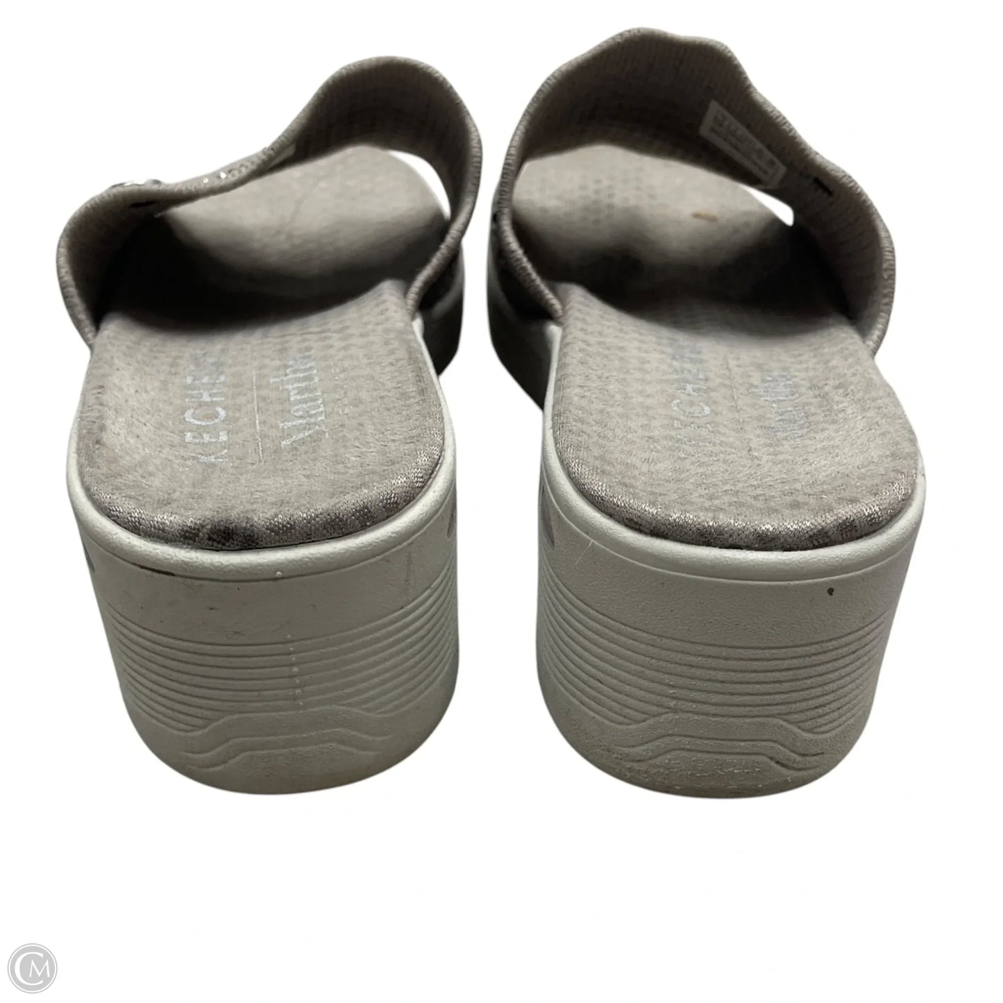 Sandals Heels Wedge By Skechers In Taupe, Size: 7