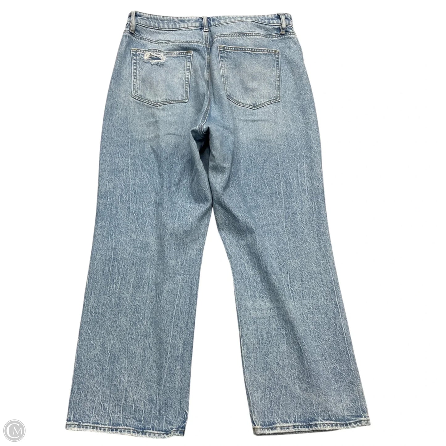 Jeans Straight By Loft In Blue Denim, Size: 14