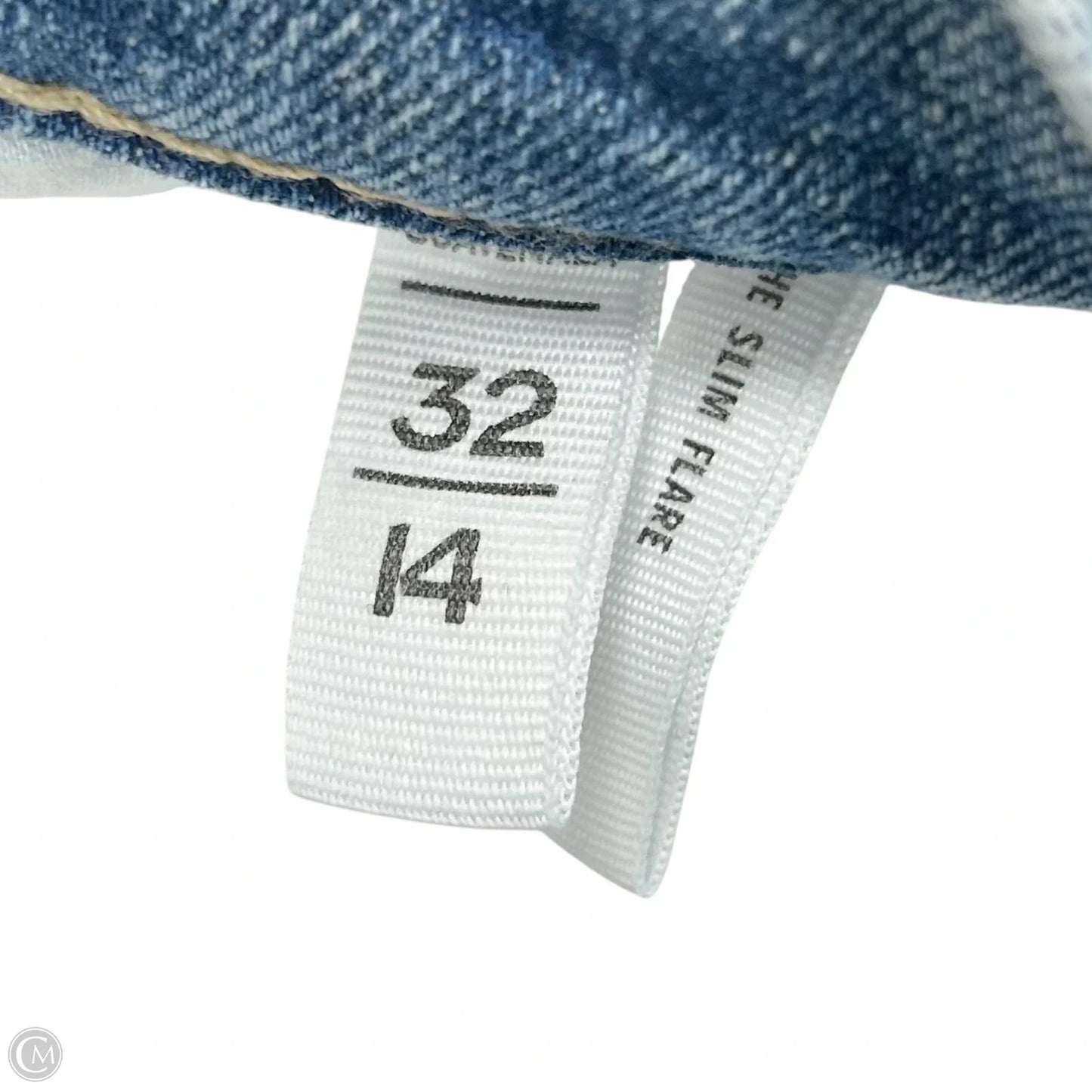 Jeans Flared By Loft In Blue Denim, Size: 14