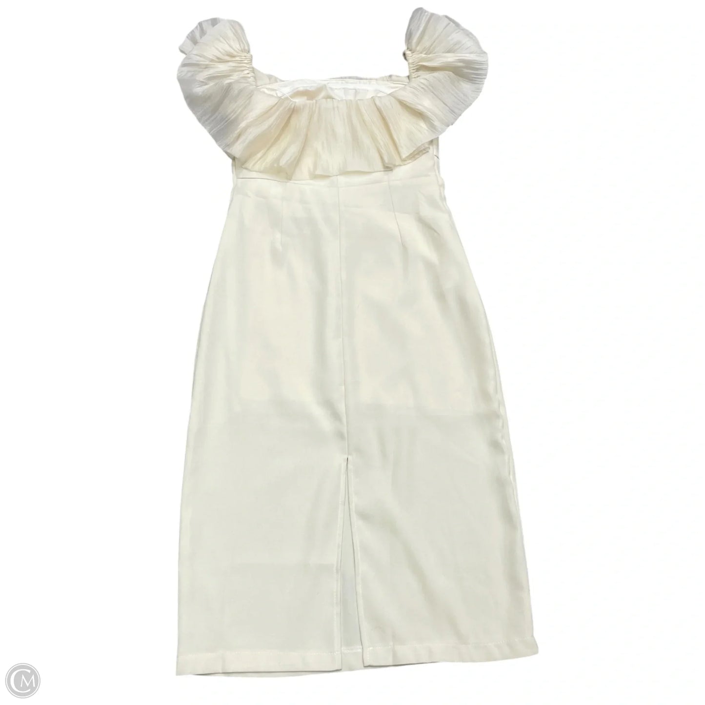 Dress Party Midi By Yan Ai Fashion In Cream, Size: M