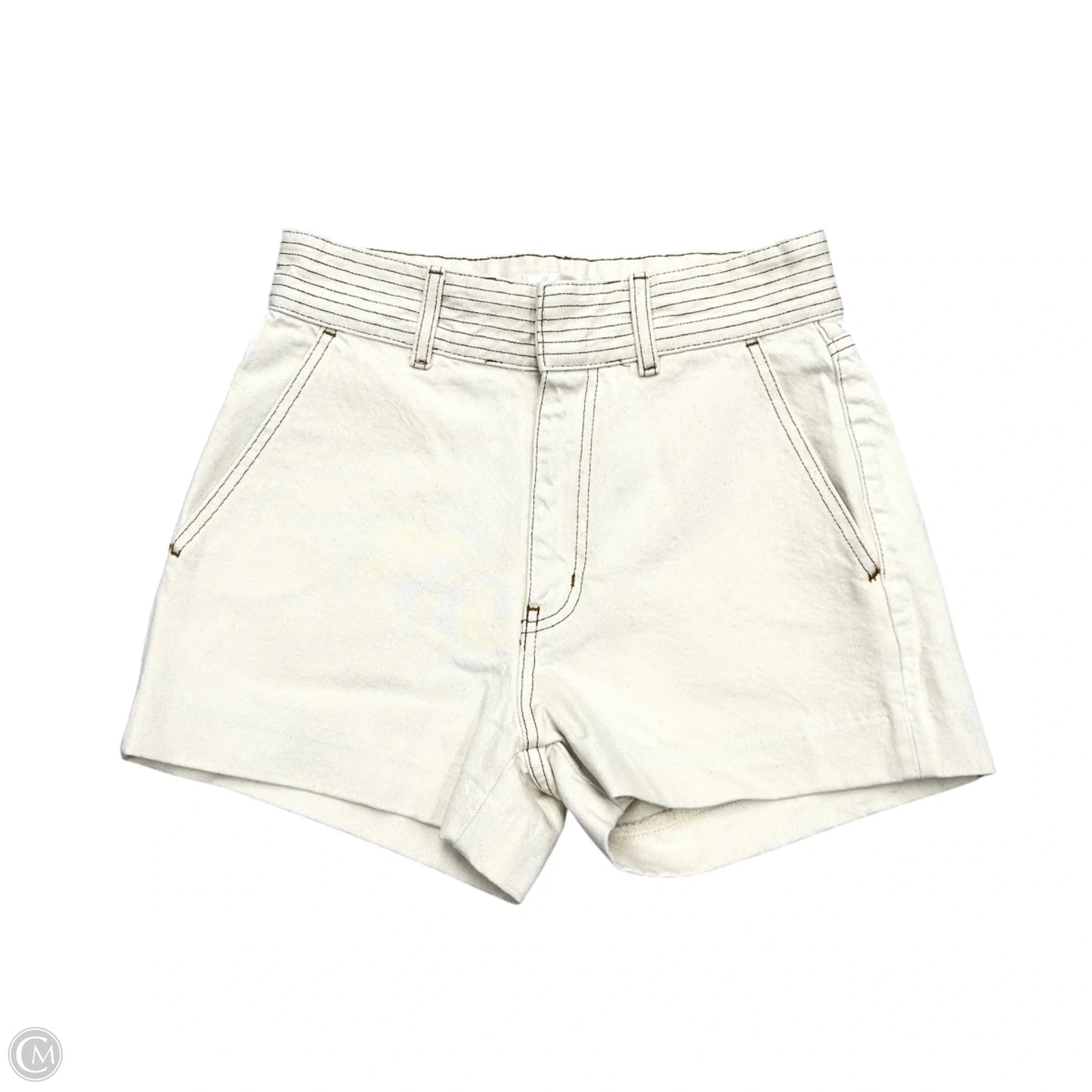 Shorts By Frame In Cream Denim, Size: 0