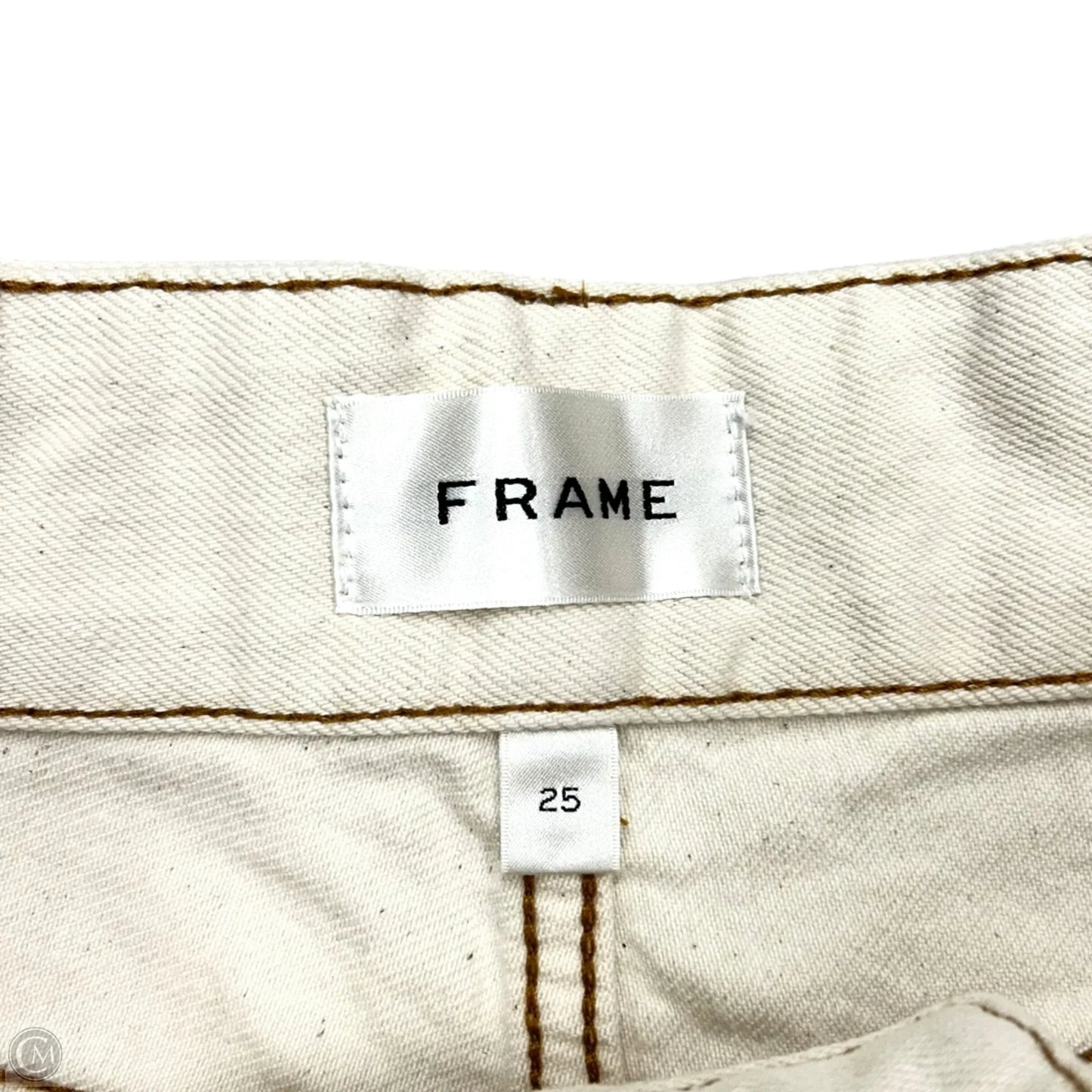 Shorts By Frame In Cream Denim, Size: 0