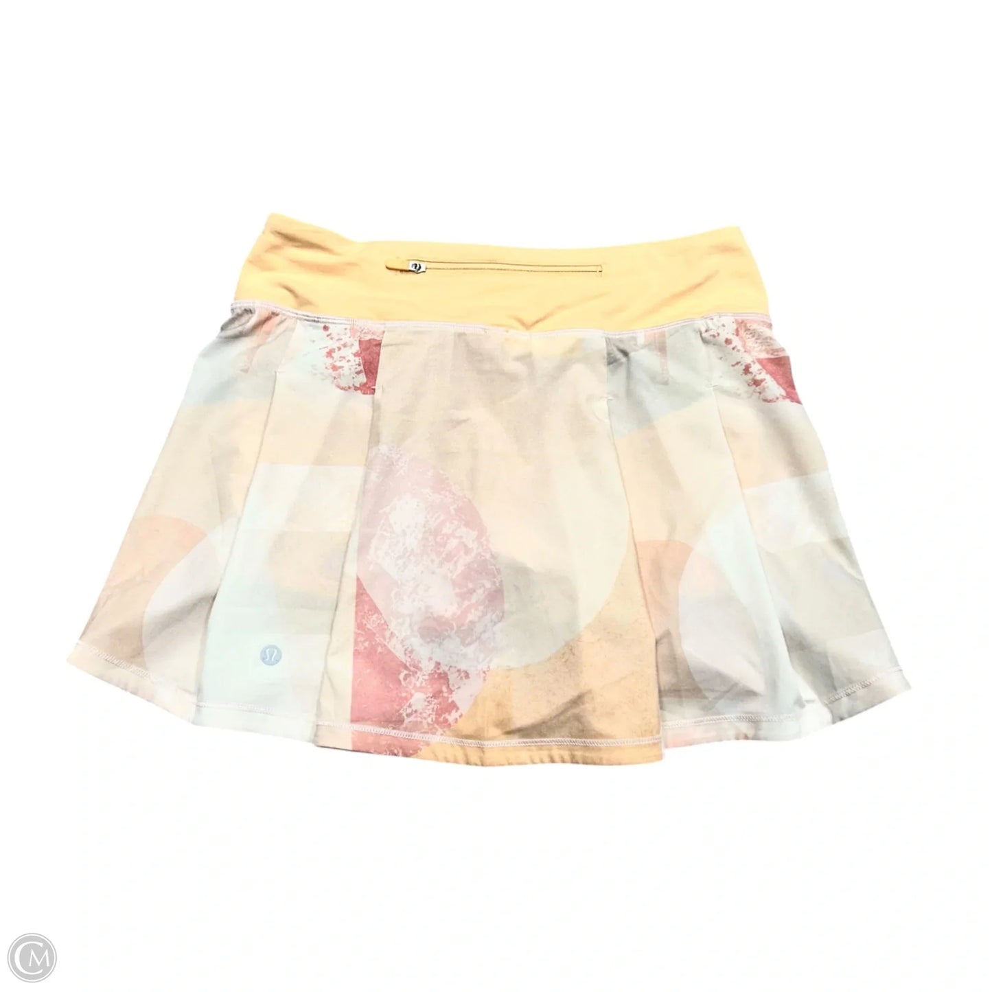 Athletic Skort By Lululemon In Orange & Pink, Size: S