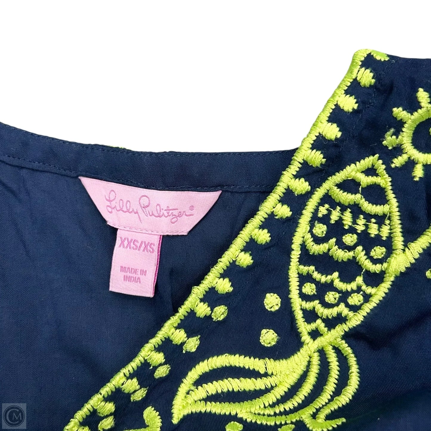 Swimwear Cover-up Designer By Lilly Pulitzer In Blue & Green, Size: Xxs/xs