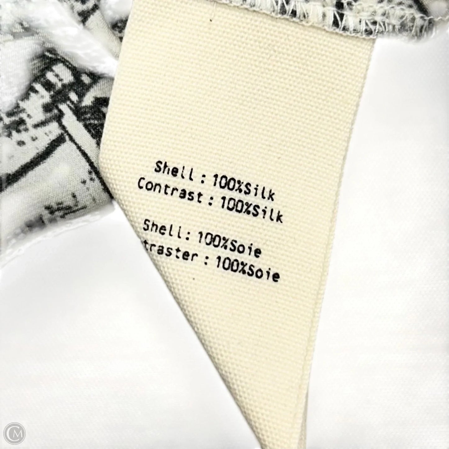 Top Long Sleeve By L Agence In Black & Ivory, Size: S