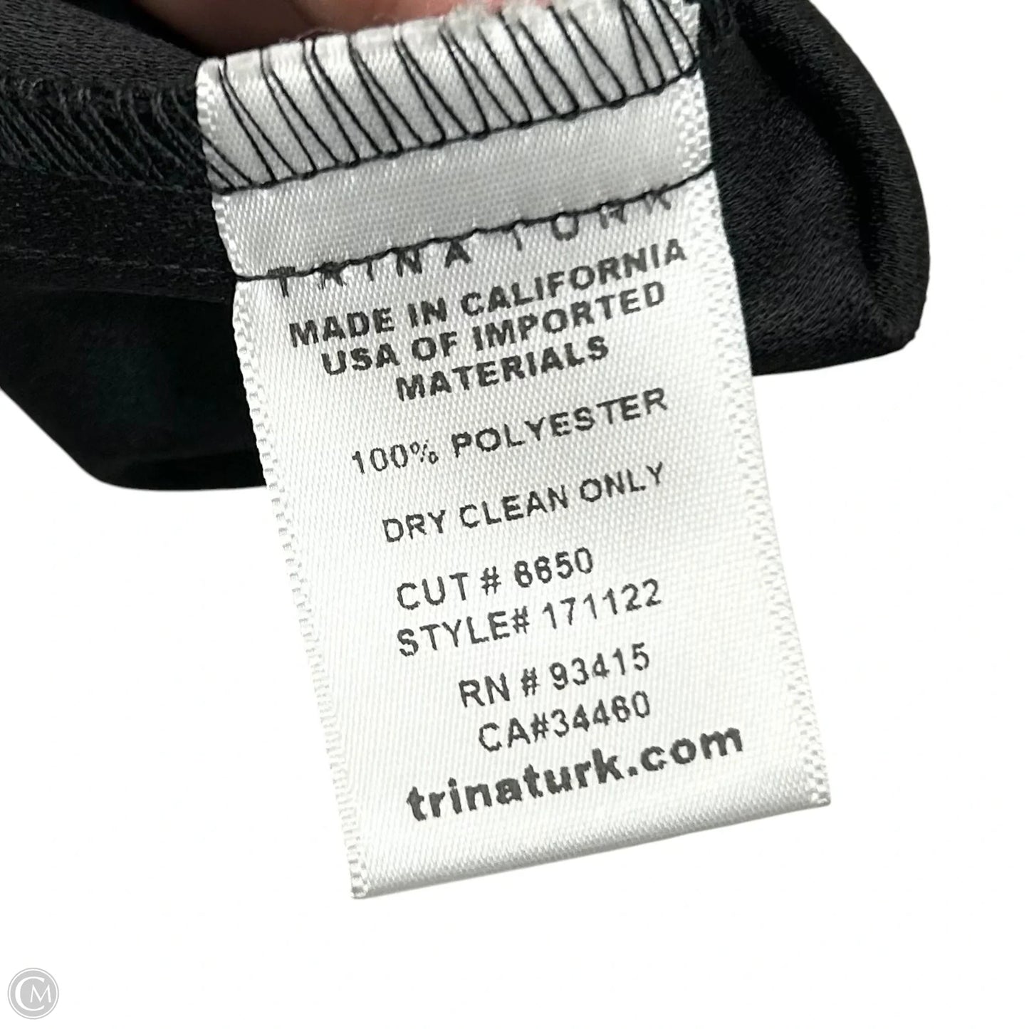 Top Sleeveless By Trina Turk In Black, Size: S