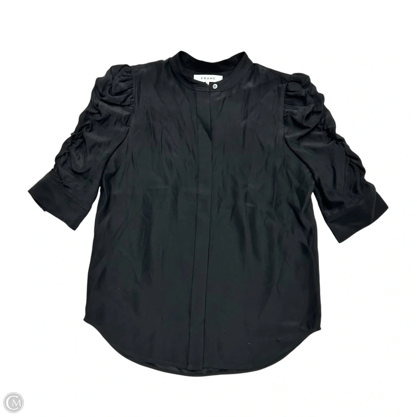 Top Short Sleeve By Frame In Black, Size: Xs