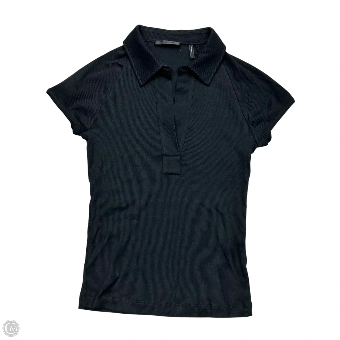 Top Short Sleeve By Helmut Lang In Black, Size: L