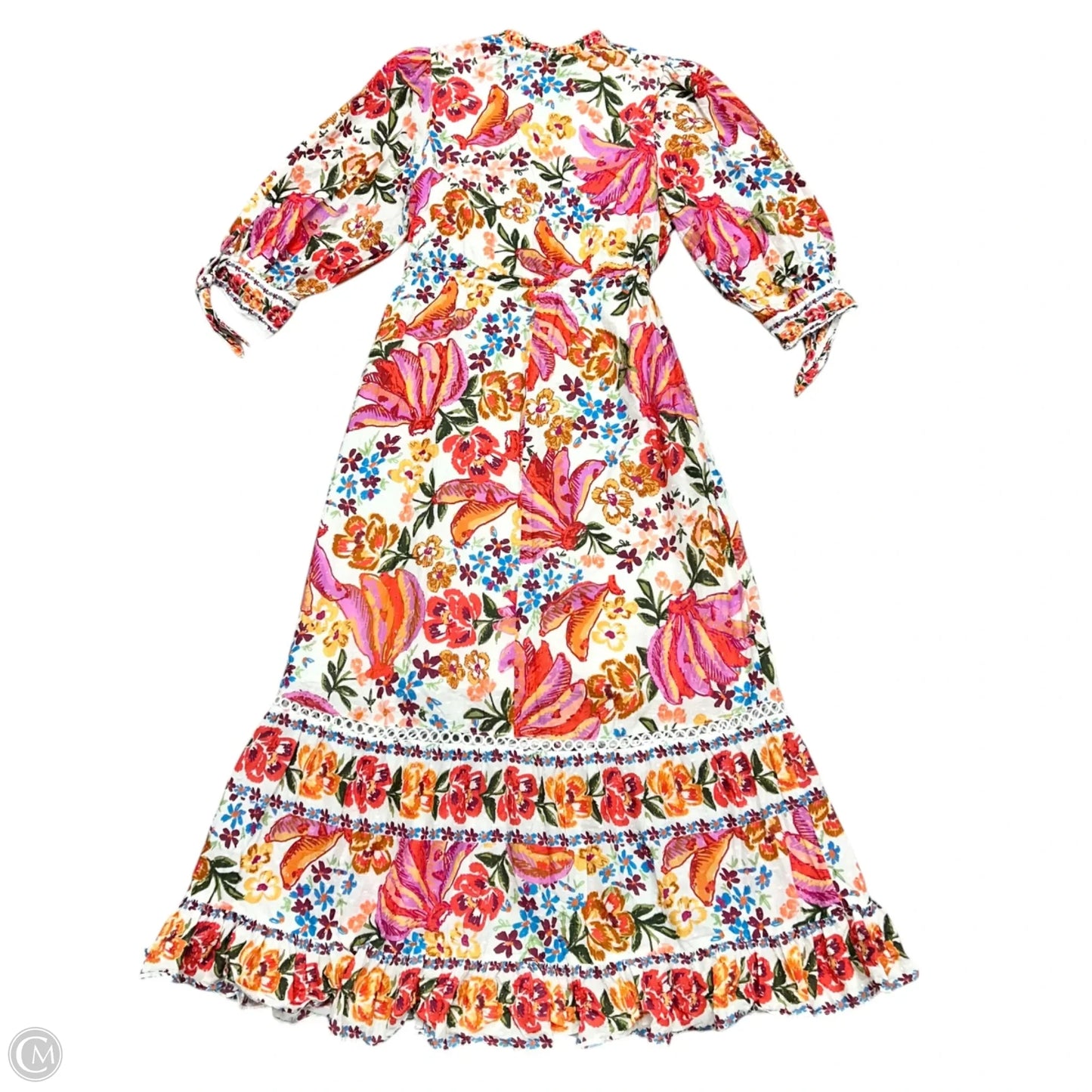 Dress Casual Maxi By Farm Rio In Floral Print, Size: L