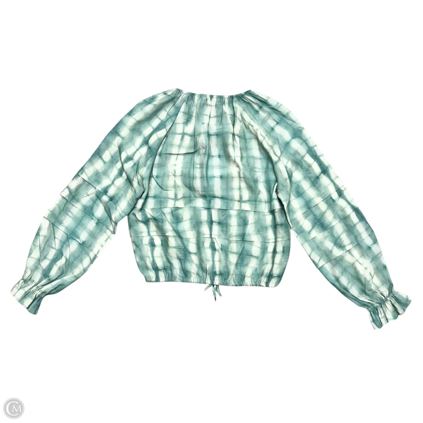Top Long Sleeve By Marie Oliver In Blue & Cream, Size: Xs