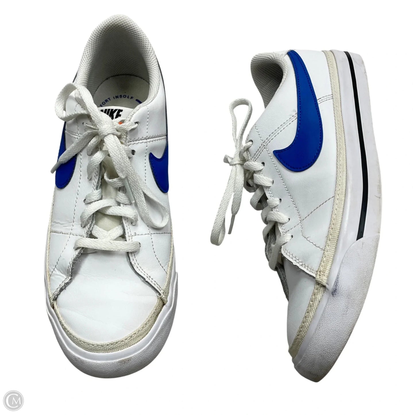 Shoes Sneakers By Nike In Blue & White, Size: 8.5