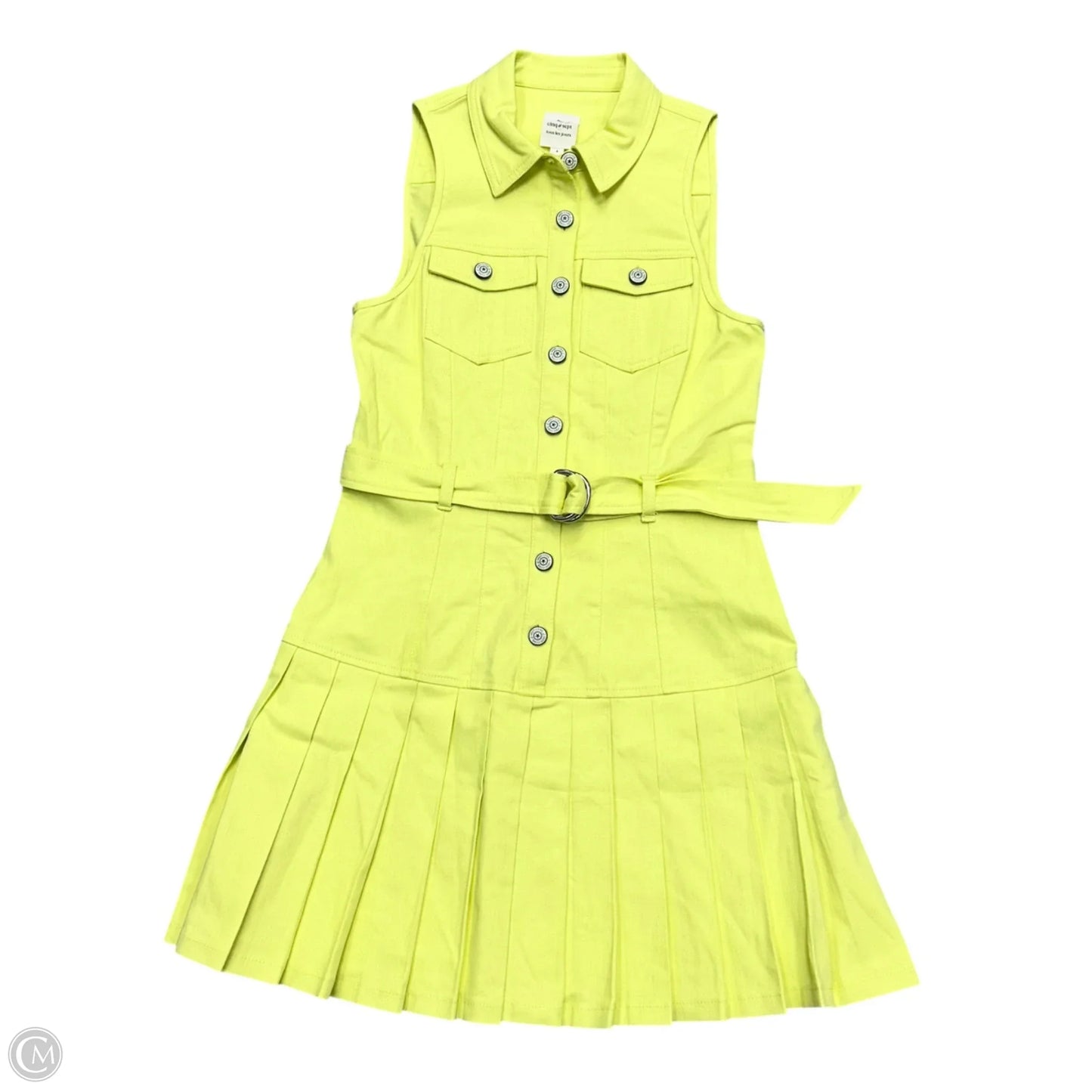Dress Casual Short By Cinc A Sept In Yellow Denim, Size: S