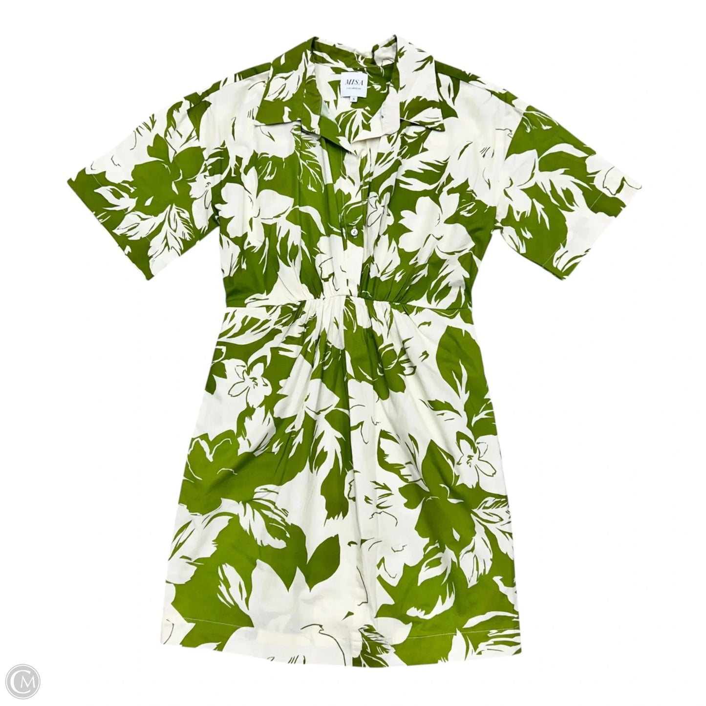 Dress Designer By Misa In Green & White, Size: S