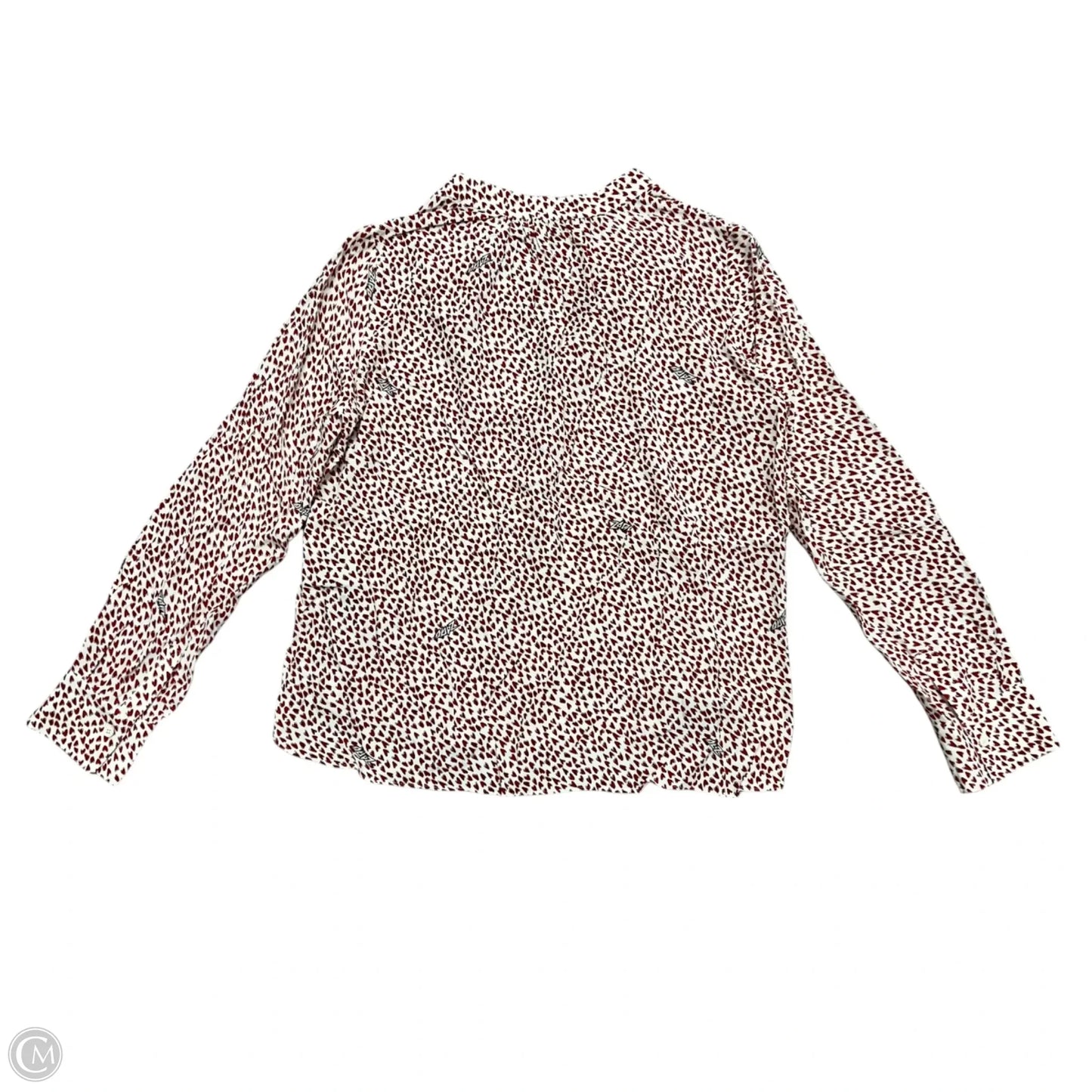 Top Long Sleeve By Zadig And Voltaire In Red & White, Size: Xs