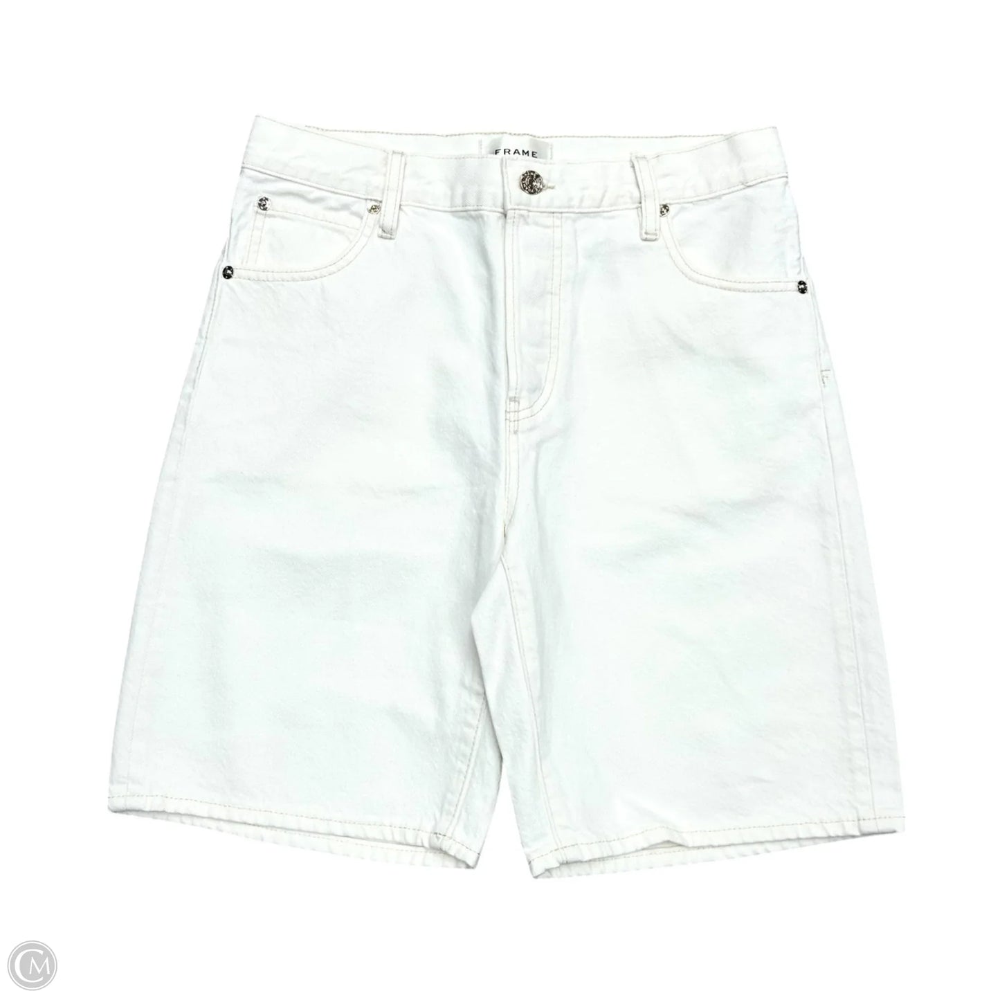 Shorts By Frame In White Denim, Size: 0