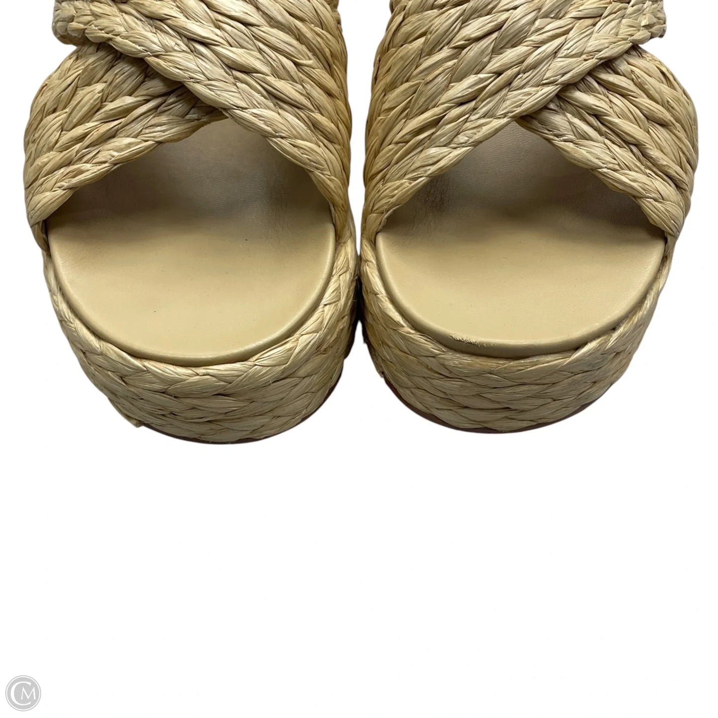 Sandals Heels Platform By J Slides In Tan, Size: 9
