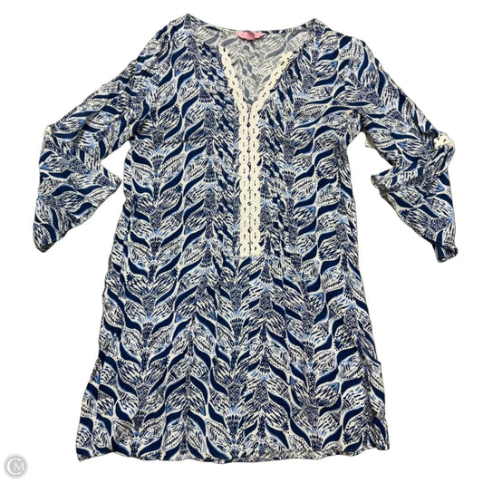 Dress Designer By Lilly Pulitzer In Blue & White, Size: S