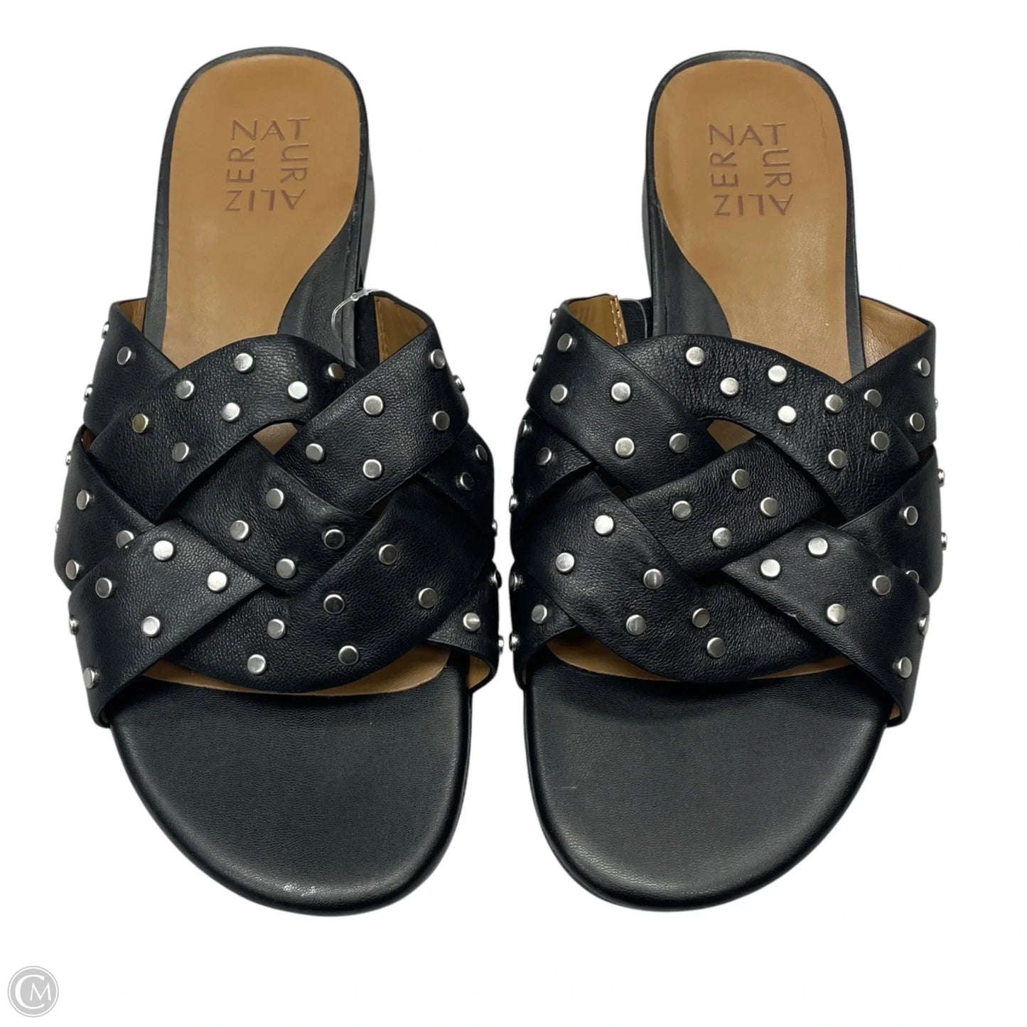 Sandals Flats By Naturalizer In Black & Silver, Size: 8