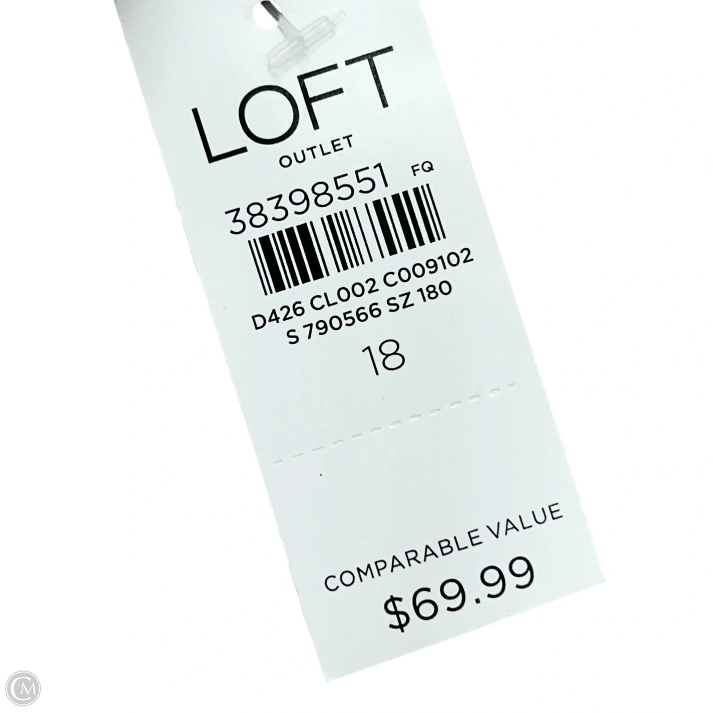 Jeans Wide Leg By Loft In Cream Denim, Size: 18