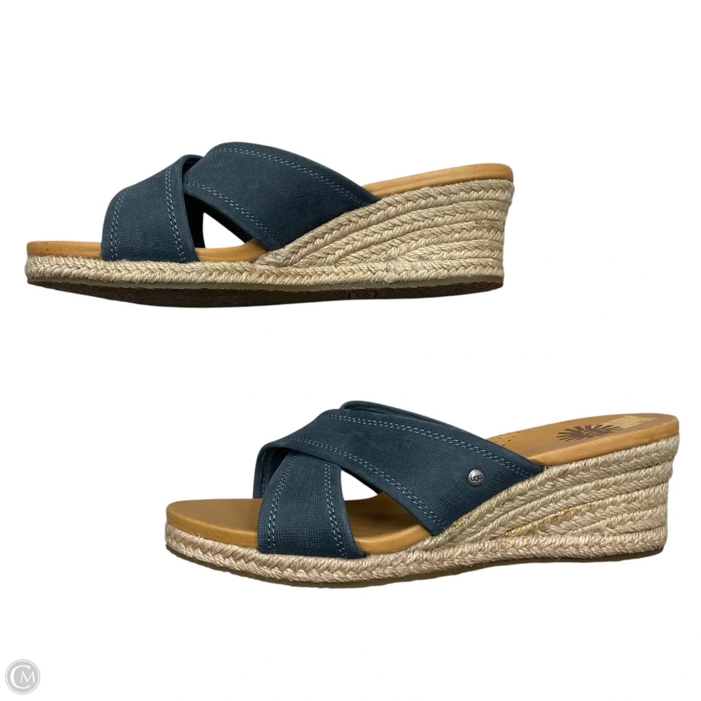 Sandals Designer By Ugg In Blue, Size: 6.5