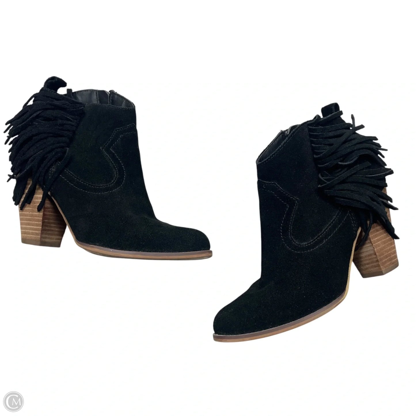Boots Ankle Heels By Steve Madden In Black, Size: 7