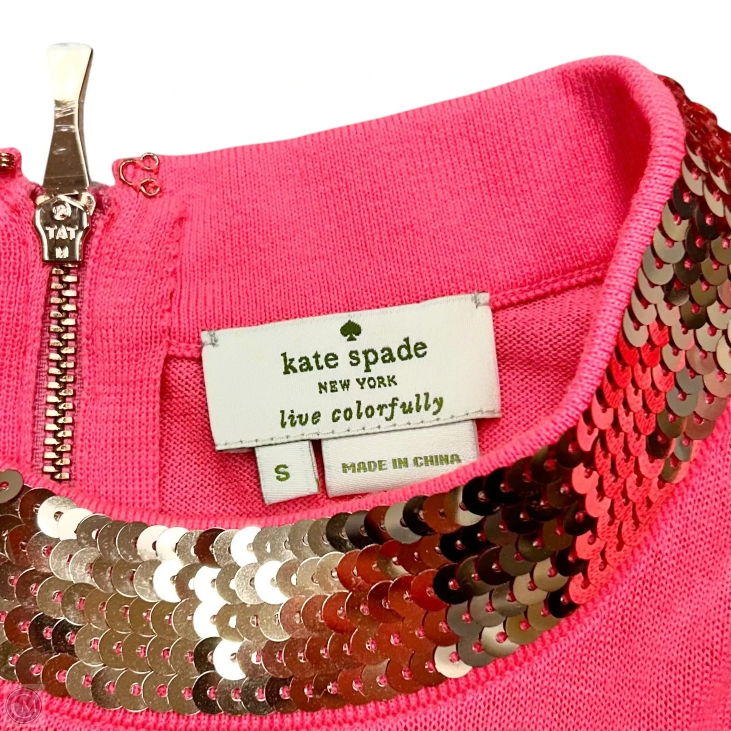 Top Short Sleeve Designer By Kate Spade In Hot Pink, Size: S