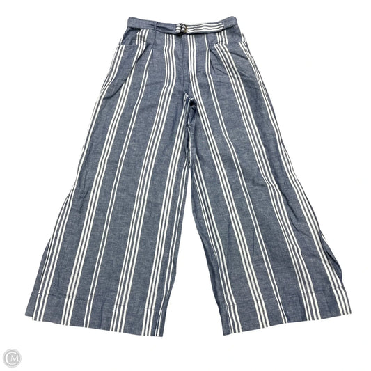Pants Wide Leg By Anthropologie In Blue & White, Size: 12
