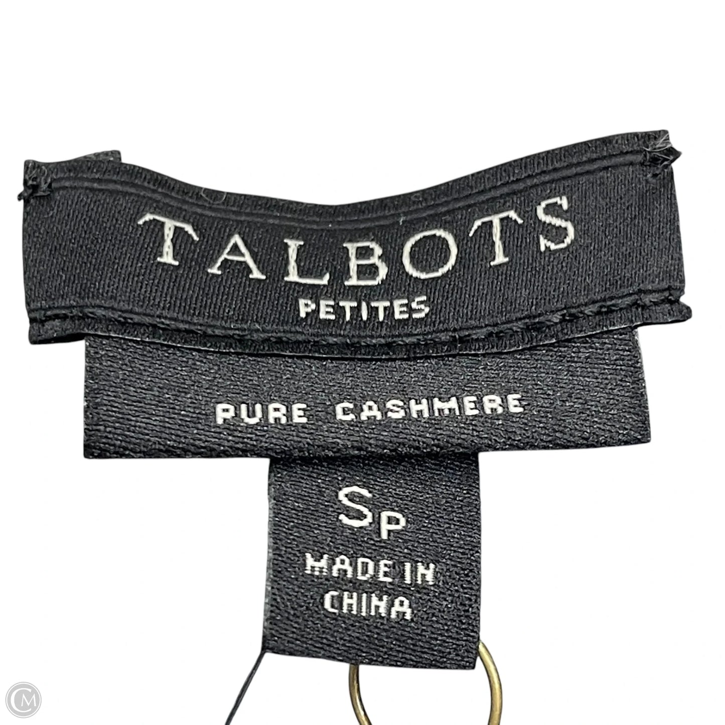 Sweater Cashmere By Talbots In Black & Cream, Size: Sp