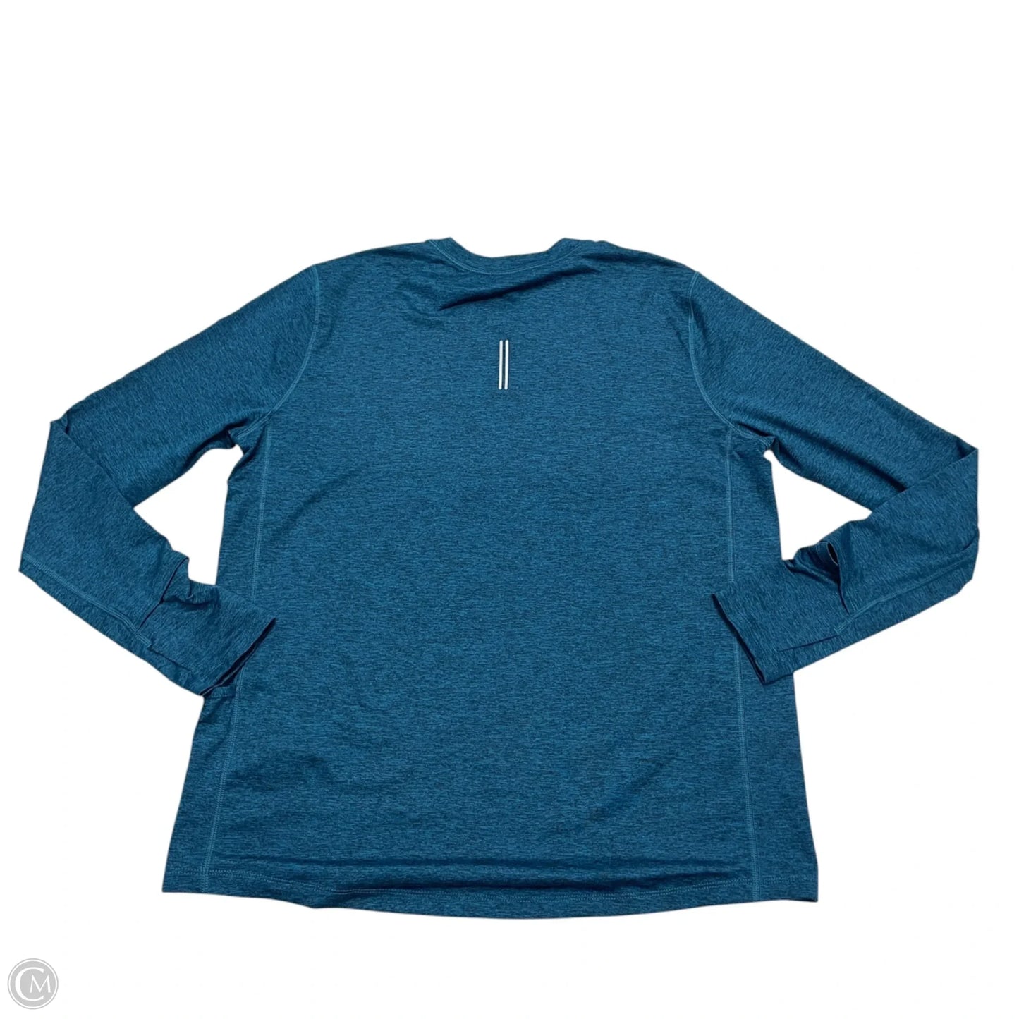 Athletic Top Long Sleeve Crewneck By Nike Apparel In Teal, Size: L