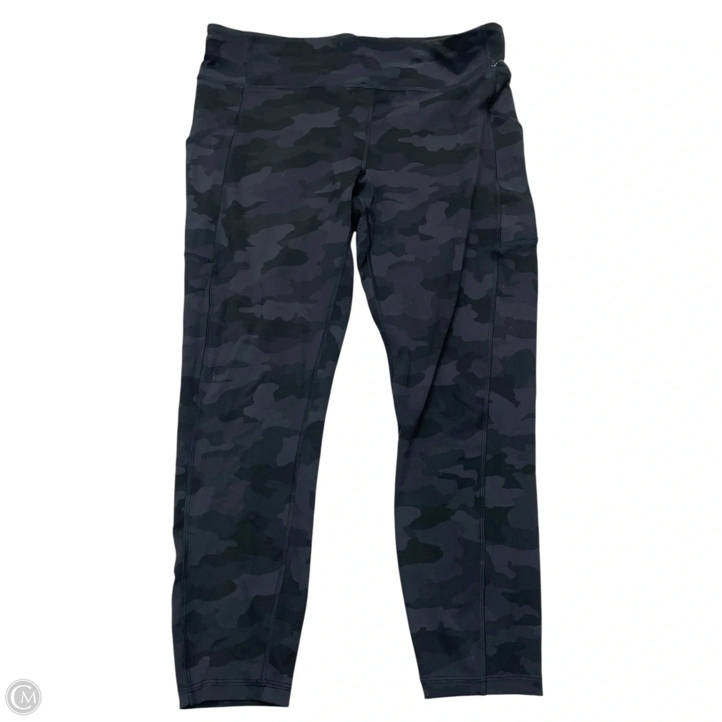 Athletic Leggings By Lululemon In Black & Grey, Size: L