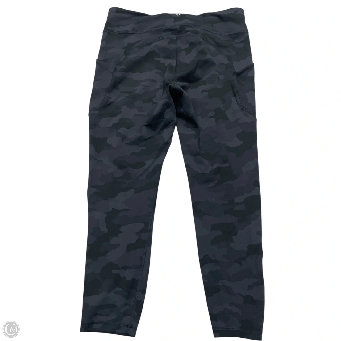 Athletic Leggings By Lululemon In Black & Grey, Size: L