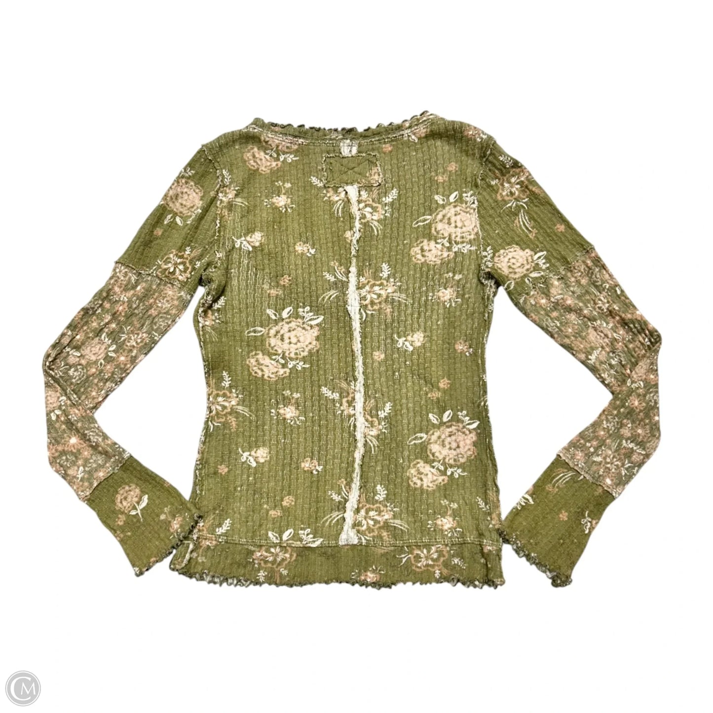 Top Long Sleeve By We The Free In Green & Pink, Size: S