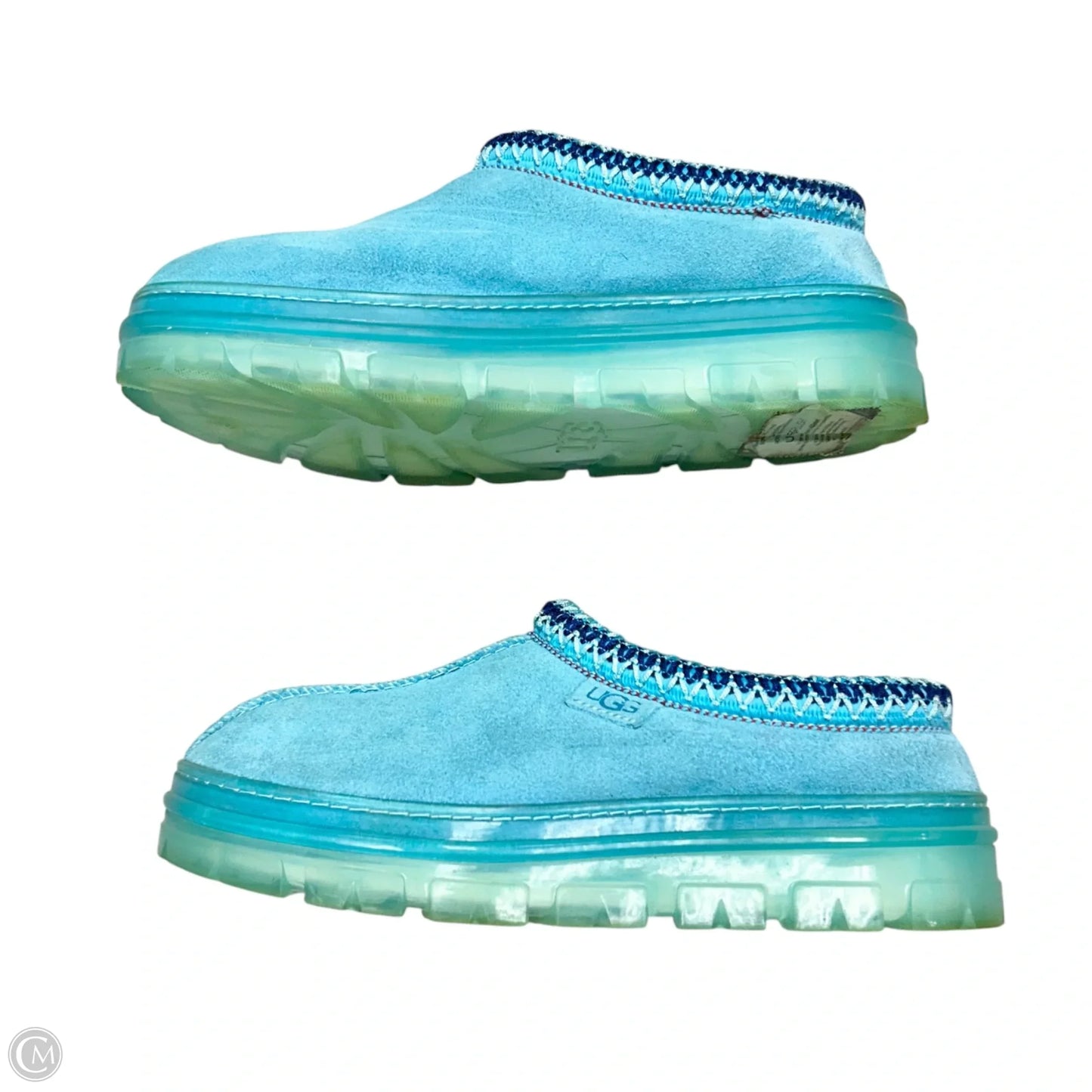 Slippers Designer By Ugg In Blue, Size: 6
