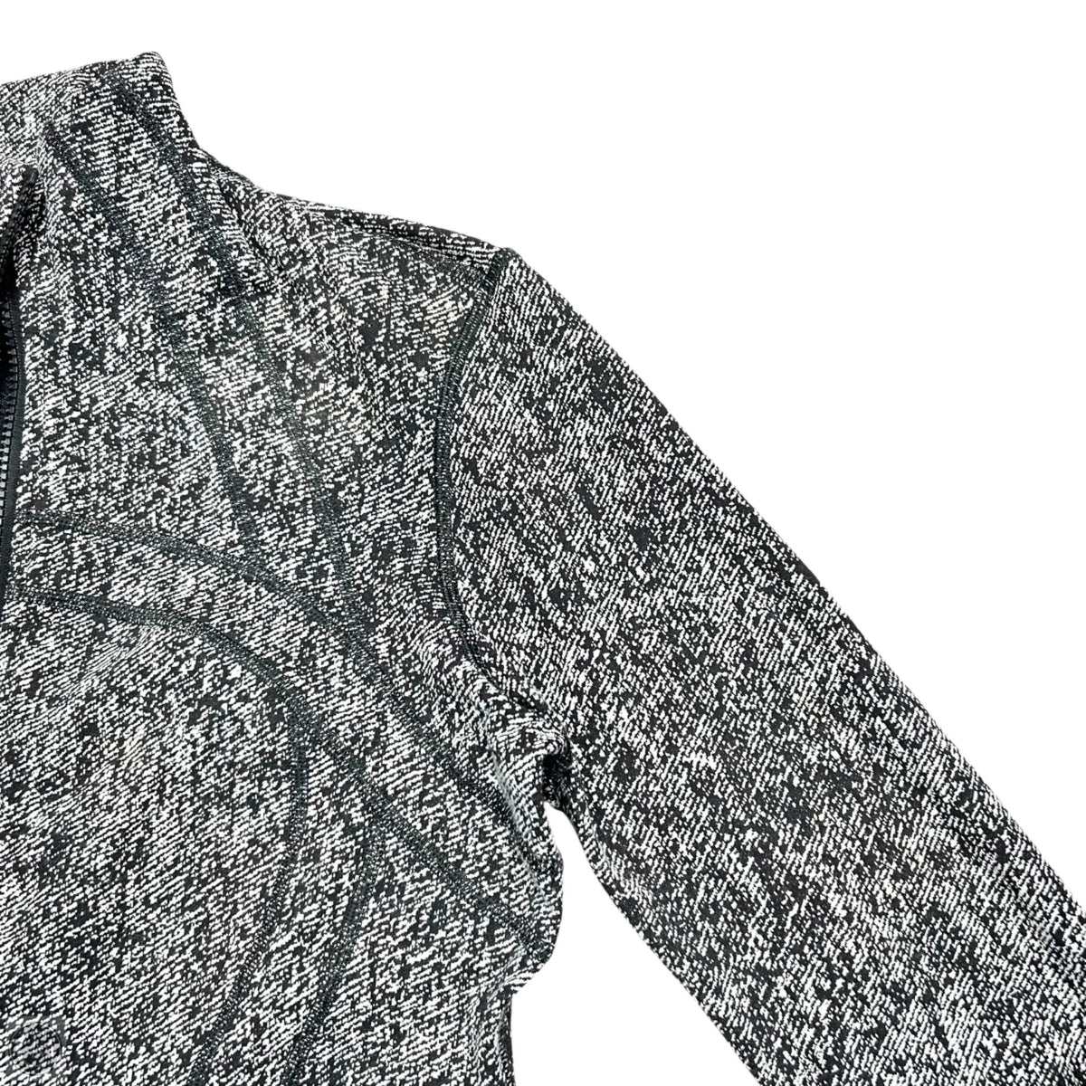 Athletic Jacket By Lululemon In Black & White, Size: M
