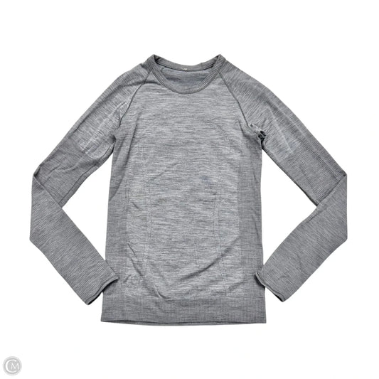 Athletic Top Long Sleeve Crewneck By Lululemon In Grey, Size: S
