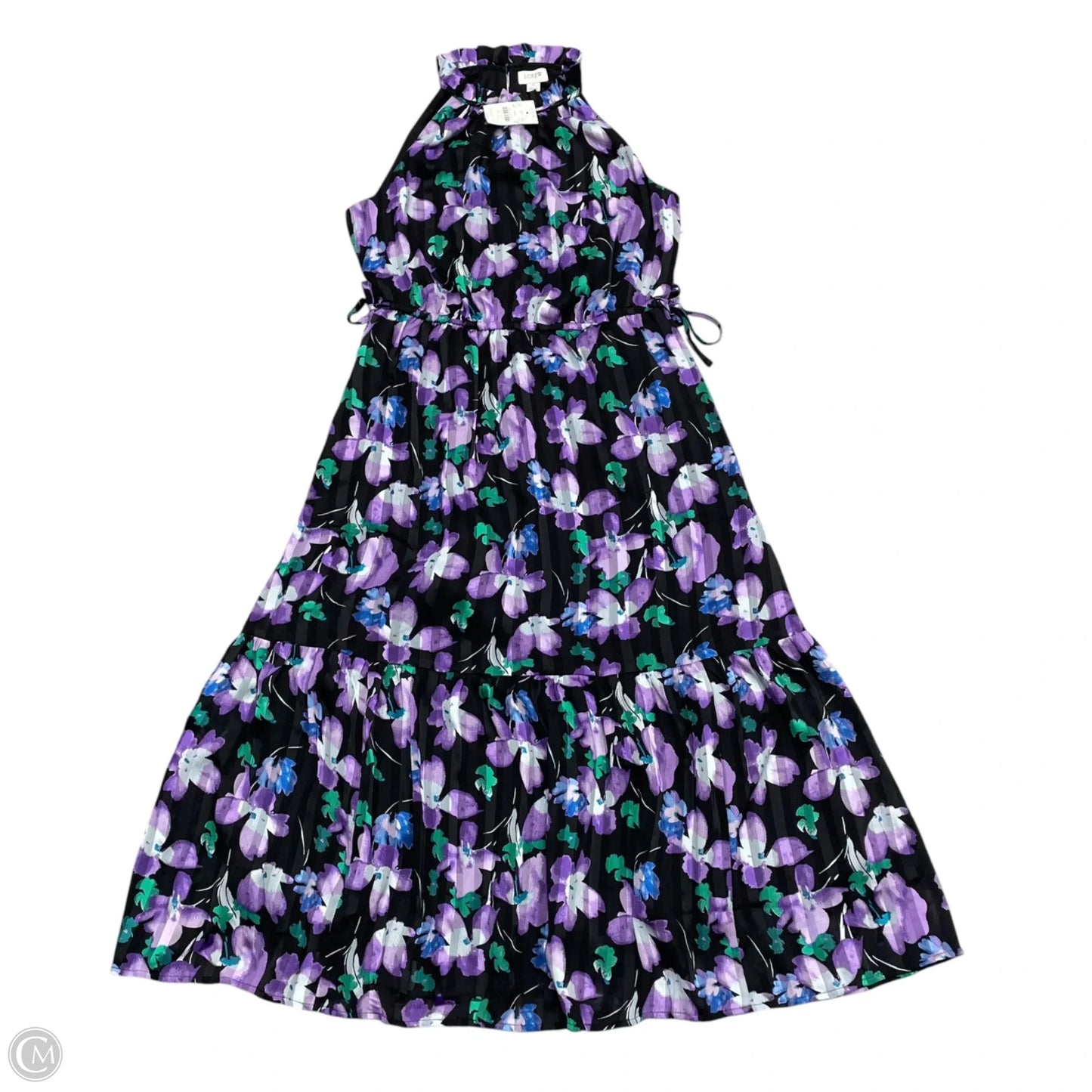 Dress Casual Maxi By J. Crew In Black & Purple, Size: S