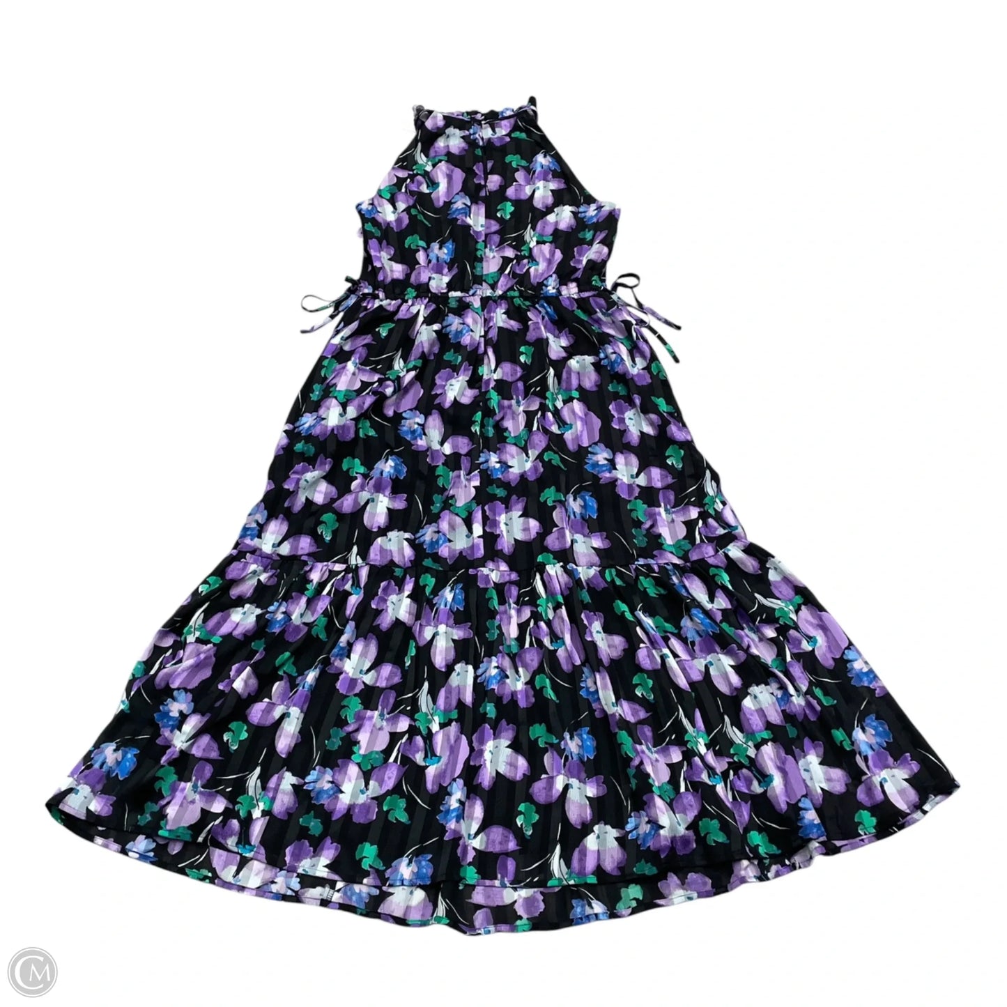 Dress Casual Maxi By J. Crew In Black & Purple, Size: S