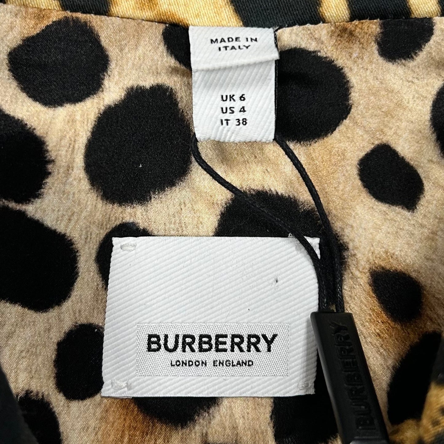 Jacket Luxury Designer By Burberry In Leopard Print, Size: S