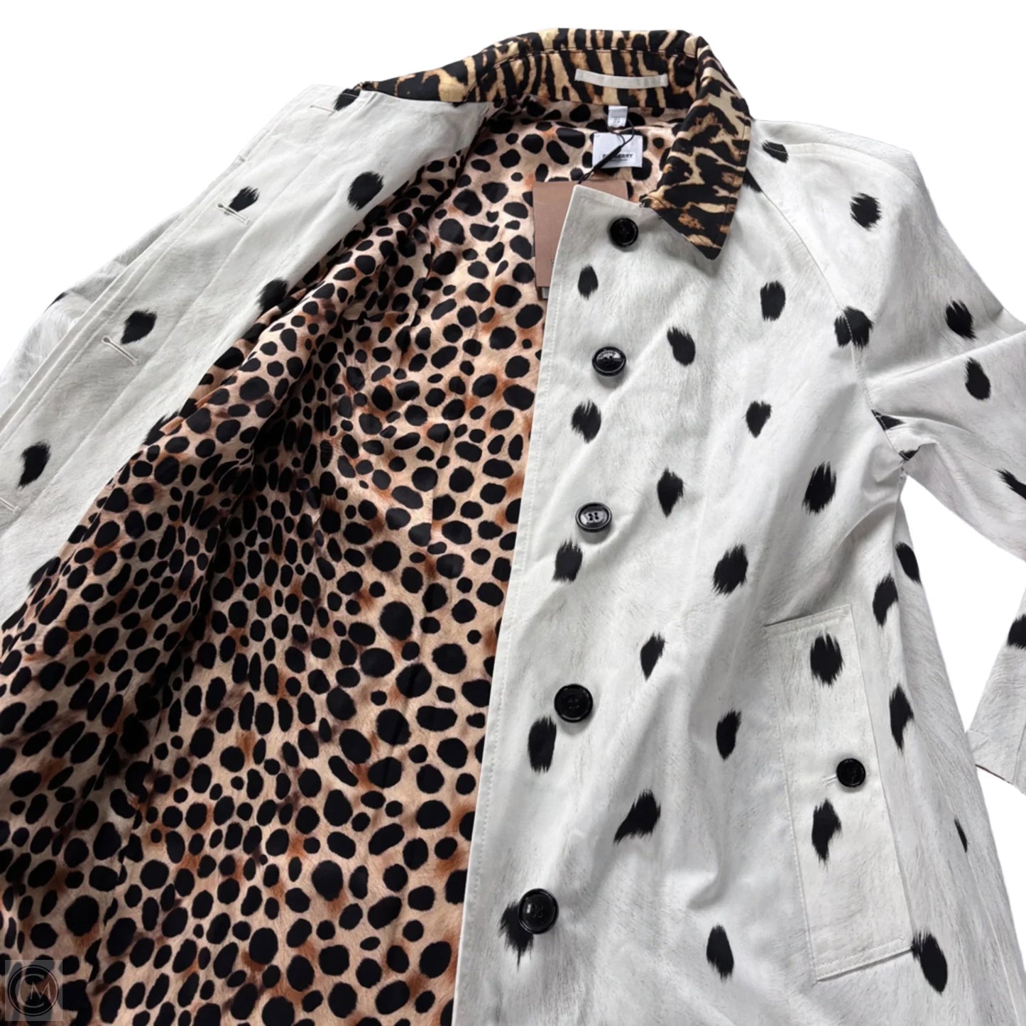 Jacket Luxury Designer By Burberry In Leopard Print, Size: S