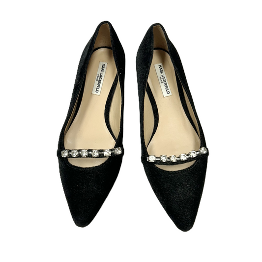 Shoes Designer By Karl Lagerfeld In Black, Size: 6