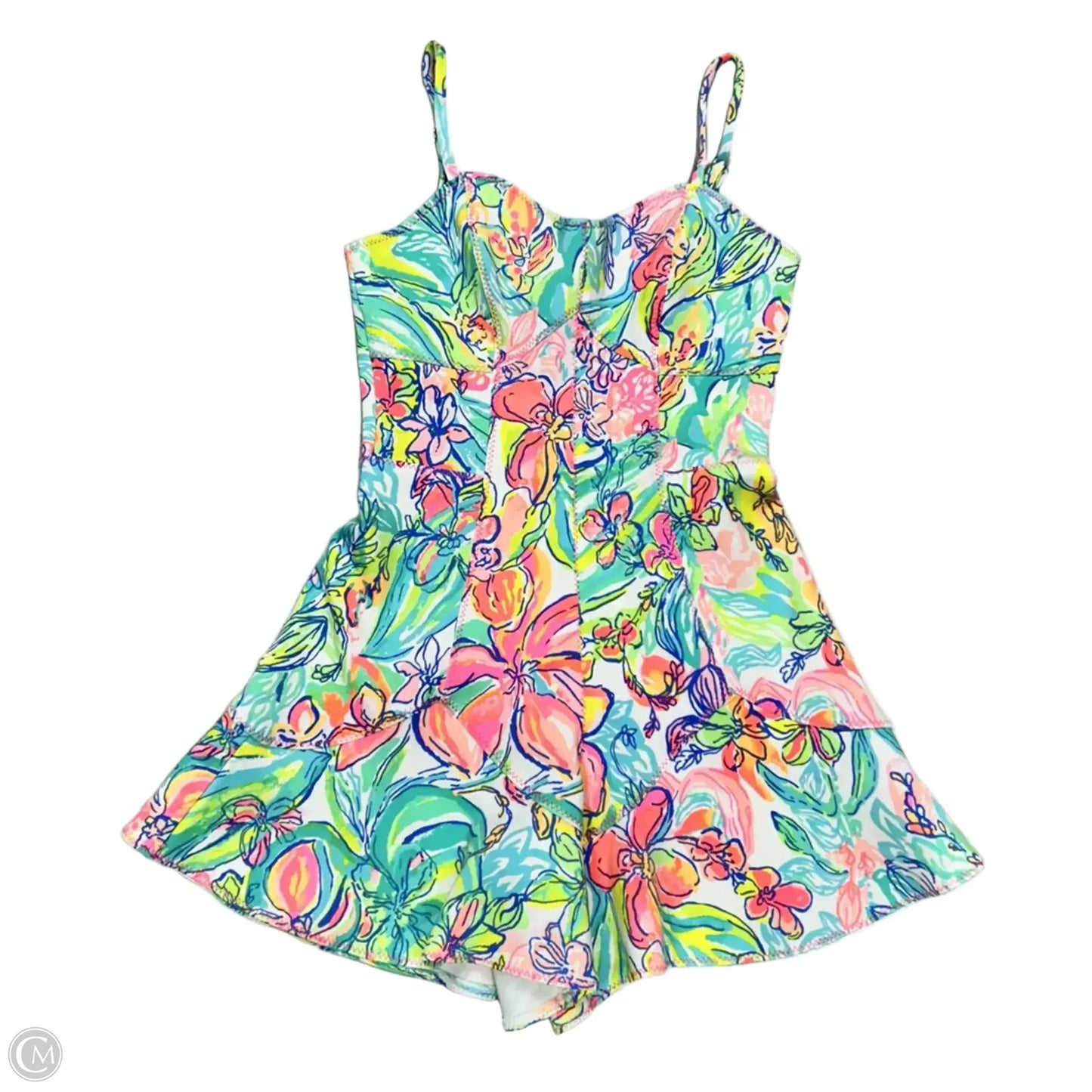 Romper Designer By Lilly Pulitzer In Floral Print, Size: Xxs